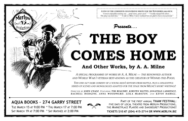 THE BOY COMES HOME (2011) - Poster Design