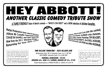 HEY ABBOTT! - Another Classic Comedy Tribute Show (2012) - Poster Design