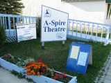 Photo Shoot - The playbill and sandwich board display outside the A-Spire Theatre. - SUPPRESSED DESIRES
